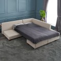 Manama Megapap fabric right corner sofa in cream color 280x206x85cm.