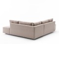 Manama Megapap fabric right corner sofa in cream color 280x206x85cm.