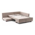Manama Megapap fabric right corner sofa in cream color 280x206x85cm.