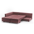 Manama Megapap fabric left corner sofa in claret red color 280x206x85cm.