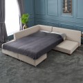 Manama Megapap fabric left corner sofa in cream color 280x206x85cm.