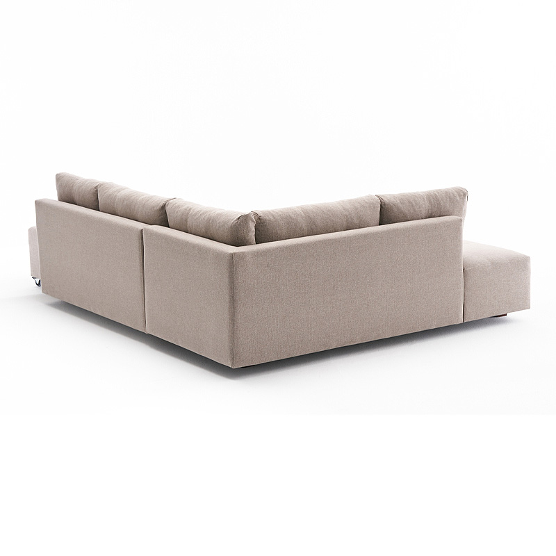 Manama Megapap fabric left corner sofa in cream color 280x206x85cm.