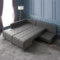 Manama Megapap fabric left corner sofa in antracite color 280x206x85cm.