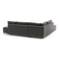 Manama Megapap fabric left corner sofa in antracite color 280x206x85cm.