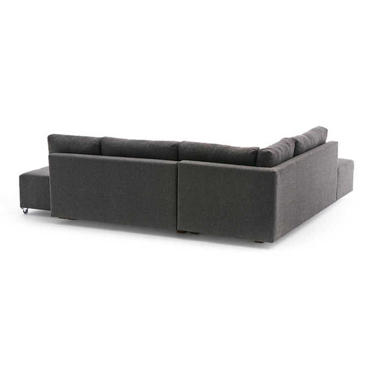 Manama Megapap fabric left corner sofa in antracite color 280x206x85cm.