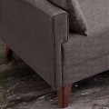 Bella Megapap fabric sofa two - seater in brown color 177x81x85cm.