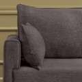 Bella Megapap fabric sofa two - seater in brown color 177x81x85cm.