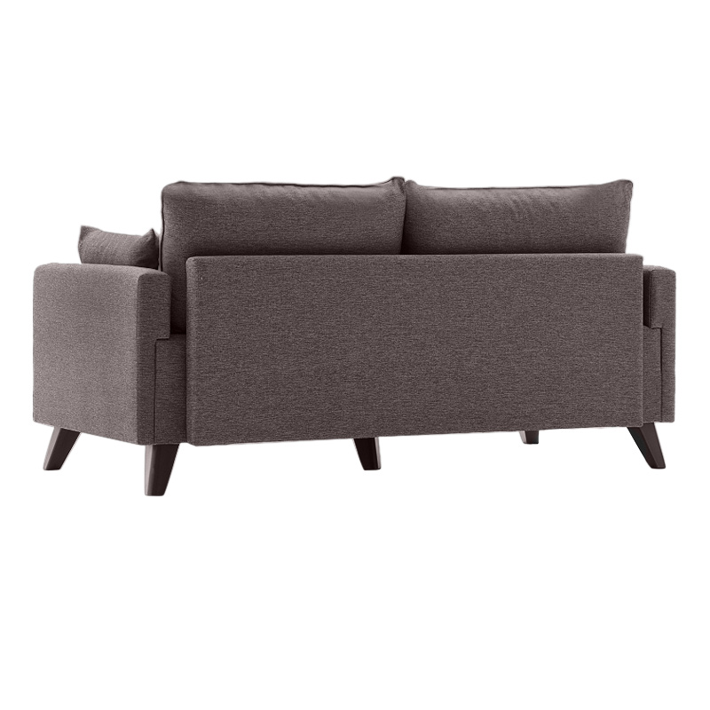 Bella Megapap fabric sofa two - seater in brown color 177x81x85cm.