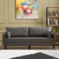 Bella Megapap fabric sofa three - seater in anthracite color 208x81x85cm.