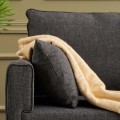 Bella Megapap fabric sofa three - seater in anthracite color 208x81x85cm.