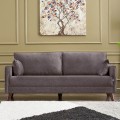 Bella Megapap fabric sofa three - seater in brown color 208x81x85cm.