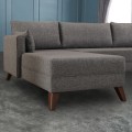 Bella Megapap fabric left corner sofa in anthracite color 275x165x85cm.