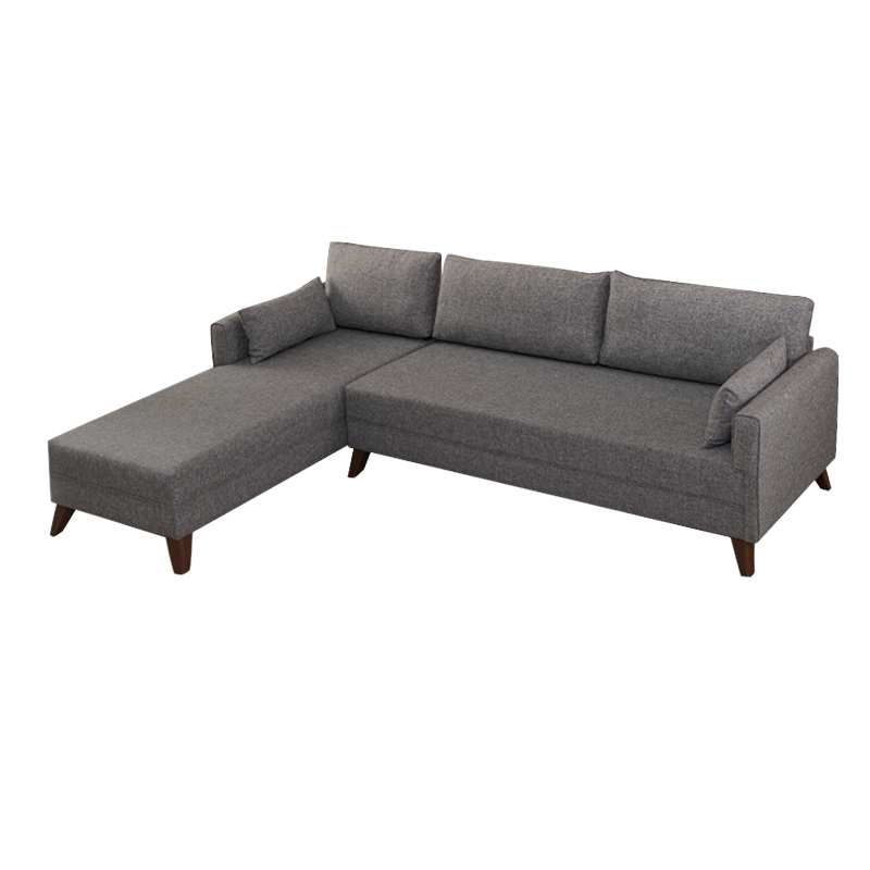 Bella Megapap fabric left corner sofa in anthracite color 275x165x85cm.