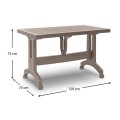 Garden dining set Callan Megapap 5pcs polypropylene table 120x70 - armchair in cappuccino color