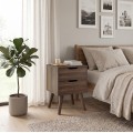 ALINA Bedside 29x29x44 Walnut