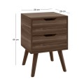 ALINA Bedside 29x29x44 Walnut
