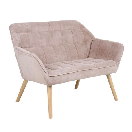 ALMA 2-Seater Sofa Natural / Velure Light Brown (K/D)