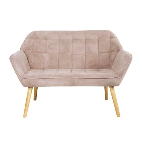 ALMA 2-Seater Sofa Natural / Velure Light Brown (K/D)