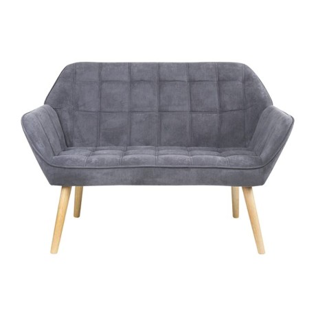 ALMA 2-Seater Sofa Natural / Velure Grey (K/D)