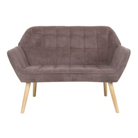 ALMA 2-Seater Sofa Natural / Velure Brown (K/D)