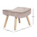 ALMA Stool / Velure Light Brown (K/D)