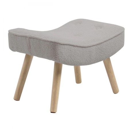 ALMA Stool Natural / Teddy Light Grey Fabric (K/D)