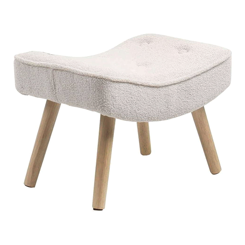 ALMA Stool Natural / Teddy White Fabric (K/D)