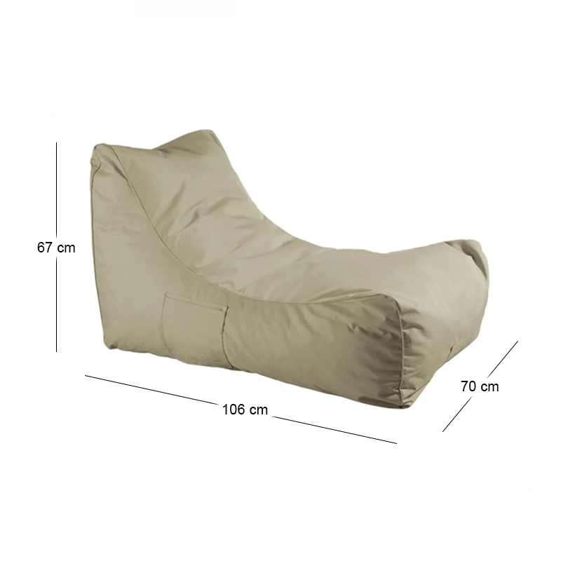 LAZY Lounge Bean Bag Sand (Taupe) 100% waterproof