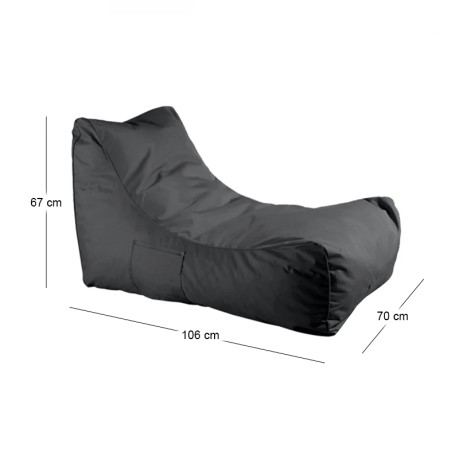 LAZY Lounge Bean Bag Dark Grey 100% waterproof