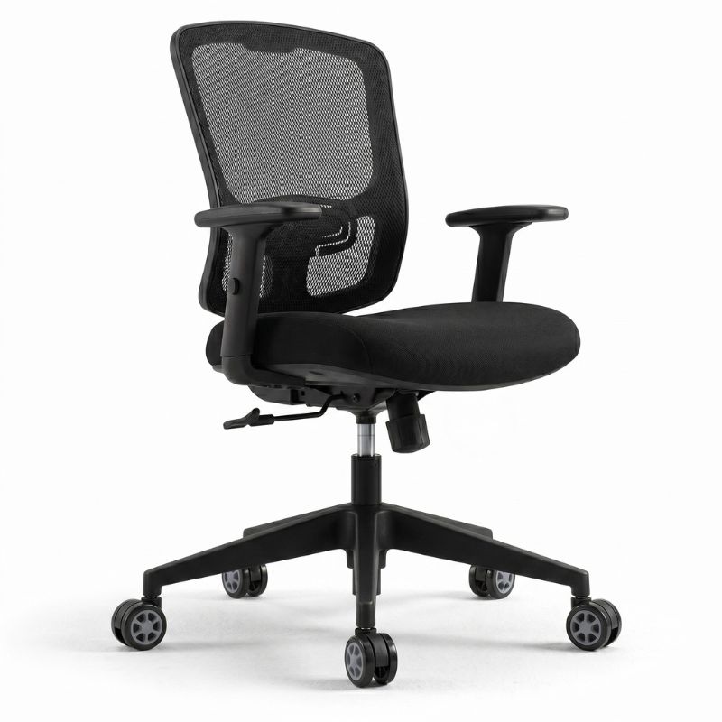 Megapap Spare Wheels for office chairs set of 5 pcs, color black - grey