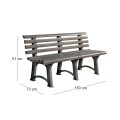ATENA Garden Bench PP Anthracite