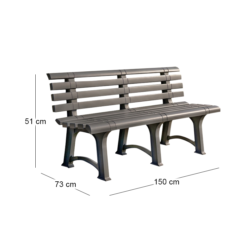 ATENA Garden Bench PP Anthracite