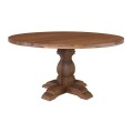 ATLAS Round Dining Table D.150cm, Mango Smoke Walnut
