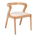 AVERY Chair Natural, Pu Cream