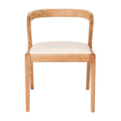 AVERY Chair Natural, Pu Cream