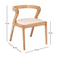 AVERY Chair Natural, Pu Cream