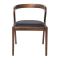 AVERY Chair Walnut, Pu Black