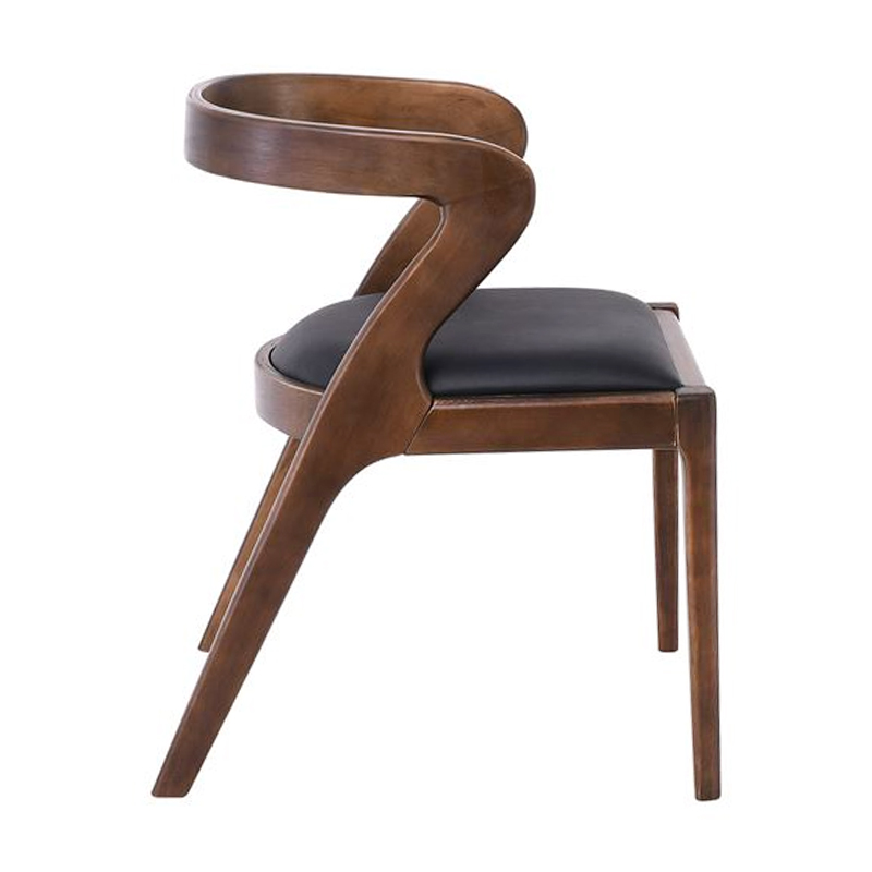 AVERY Chair Walnut, Pu Black