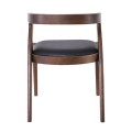 AVERY Chair Walnut, Pu Black