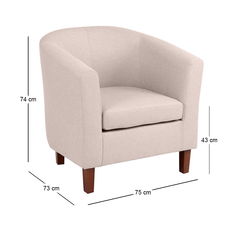 BOGA Armchair Beige Fabric