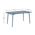 BRIO Flat Table-Pro 140x80cm Metal Sandy Blue 5415C
