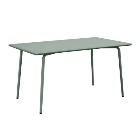 Τραπέζι κήπου Brio Flat Pro μεταλλικό χρώμα sandy green 5635C 140x80x73εκ.