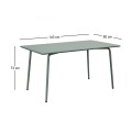 BRIO Flat Table-Pro 140x80cm Metal Sandy Green 5635C