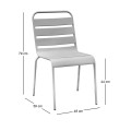 BRIO Stacking Chair-Pro Metal Cool Grey 4C