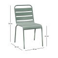 BRIO Stacking Chair-Pro Metal Sandy Green 5635C