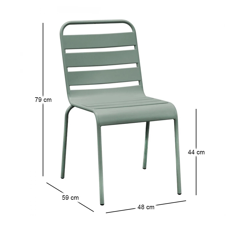 BRIO Stacking Chair-Pro Metal Sandy Green 5635C