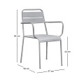BRIO Stacking Armchair-Pro Metal Cool Grey 4C