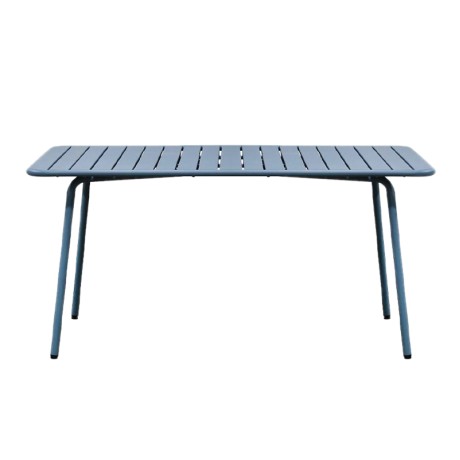 Τραπέζι κήπου Brio Slat Pro μεταλλικό χρώμα sandy blue 5415C 160x90x73εκ.