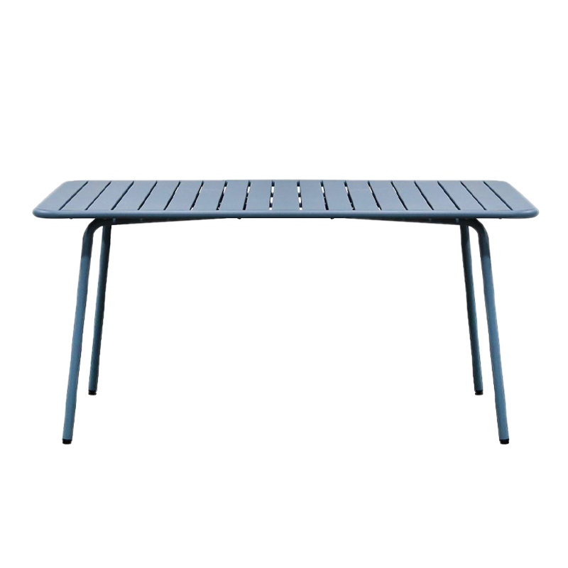 Τραπέζι κήπου Brio Slat Pro μεταλλικό χρώμα sandy blue 5415C 160x90x73εκ.