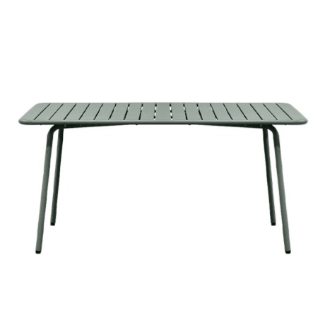 Τραπέζι κήπου Brio Slat Pro μεταλλικό χρώμα sandy green 5635C 160x90x73εκ.